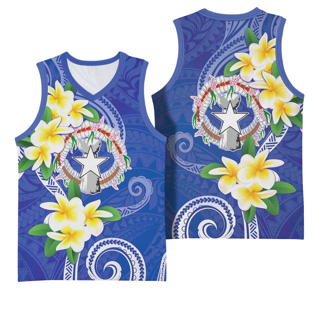Northern Mariana Islands Chamorro Basketball Jersey Plumeria Curves Style Navy Version LT05 - Polynesian Pride