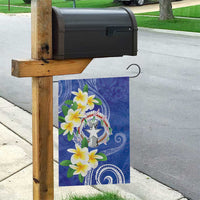 Northern Mariana Islands Chamorro Garden Flag Plumeria Curves Style Navy Version