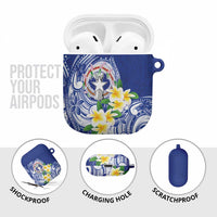 Northern Mariana Islands AirPods Case Polynesian Pattern With Frangipani