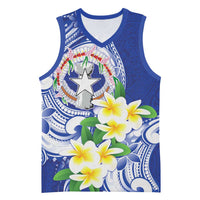 Northern Mariana Islands Basketball Jersey Polynesian Pattern With Frangipani