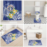 Northern Mariana Islands Bathroom Set Polynesian Pattern With Frangipani