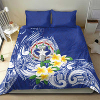 Northern Mariana Islands Bedding Set Polynesian Pattern With Frangipani