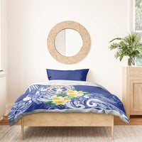 Northern Mariana Islands Bedding Set Polynesian Pattern With Frangipani