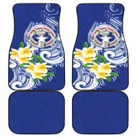 Northern Mariana Islands Car Mats Polynesian Pattern With Frangipani