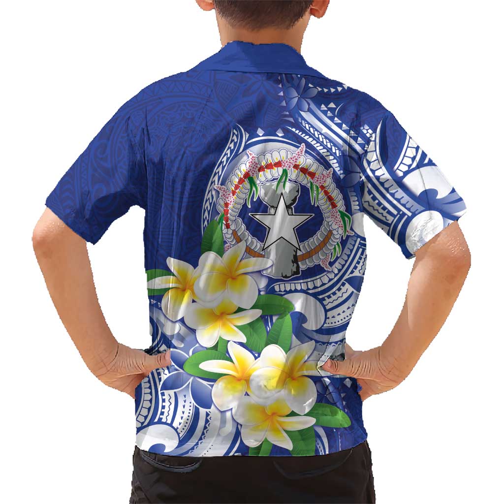 Northern Mariana Islands Family Matching Off Shoulder Short Dress and Hawaiian Shirt Polynesian Pattern With Frangipani