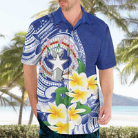 Northern Mariana Islands Hawaiian Shirt Polynesian Pattern With Frangipani