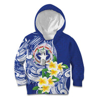 Northern Mariana Islands Kid Hoodie Polynesian Pattern With Frangipani