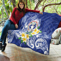 Northern Mariana Islands Quilt Polynesian Pattern With Frangipani