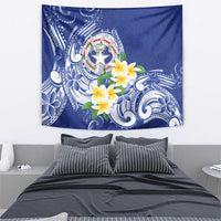 Northern Mariana Islands Tapestry Polynesian Pattern With Frangipani