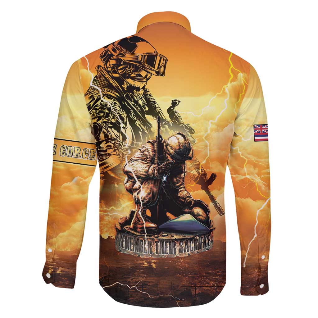 Hawaii Memorial Day Family Matching Off Shoulder Maxi Dress and Hawaiian Shirt Remember Their Sacrifice