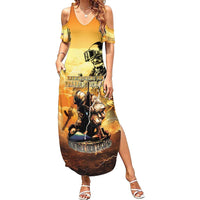 Hawaii Memorial Day Family Matching Summer Maxi Dress and Hawaiian Shirt Remember Their Sacrifice