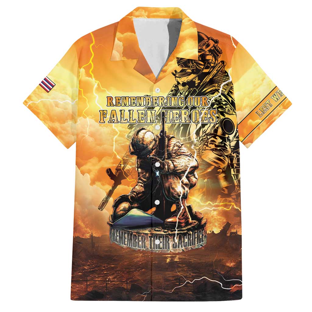 Hawaii Memorial Day Family Matching Tank Maxi Dress and Hawaiian Shirt Remember Their Sacrifice