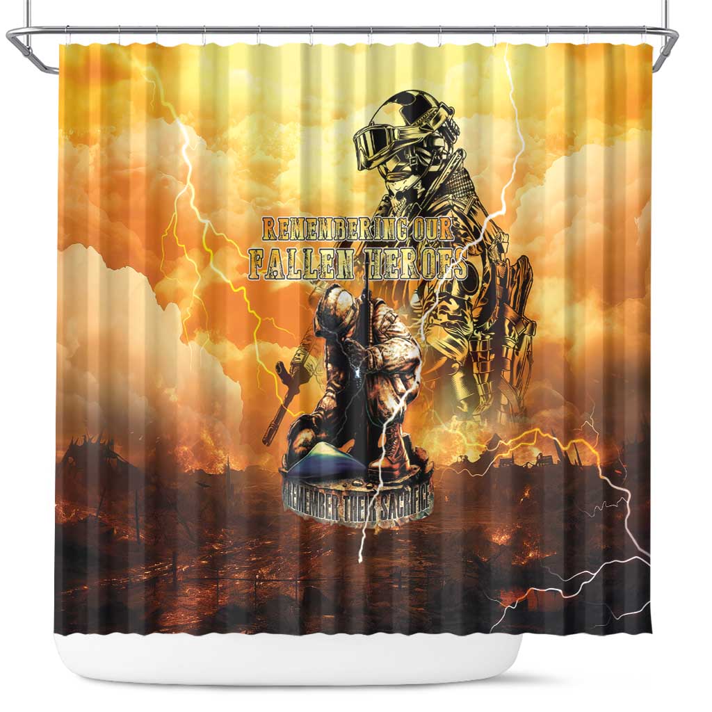 Hawaii Memorial Day Shower Curtain Remember Their Sacrifice