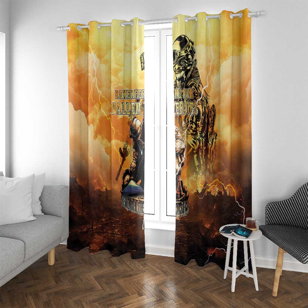 Hawaii Memorial Day Window Curtain Remember Their Sacrifice