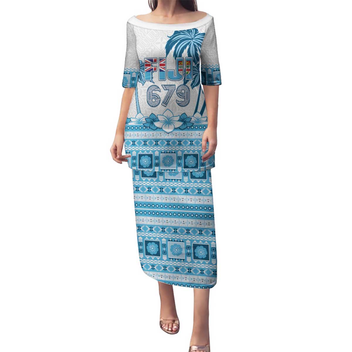 Fiji 679 Constitution Day Family Matching Puletasi and Hawaiian Shirt Fijian Tapa Pattern