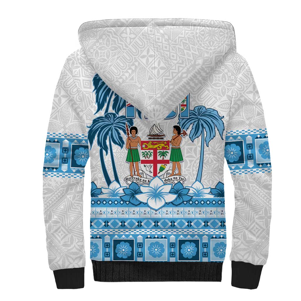 Fiji 679 Constitution Day Sherpa Hoodie Fijian Tapa Pattern