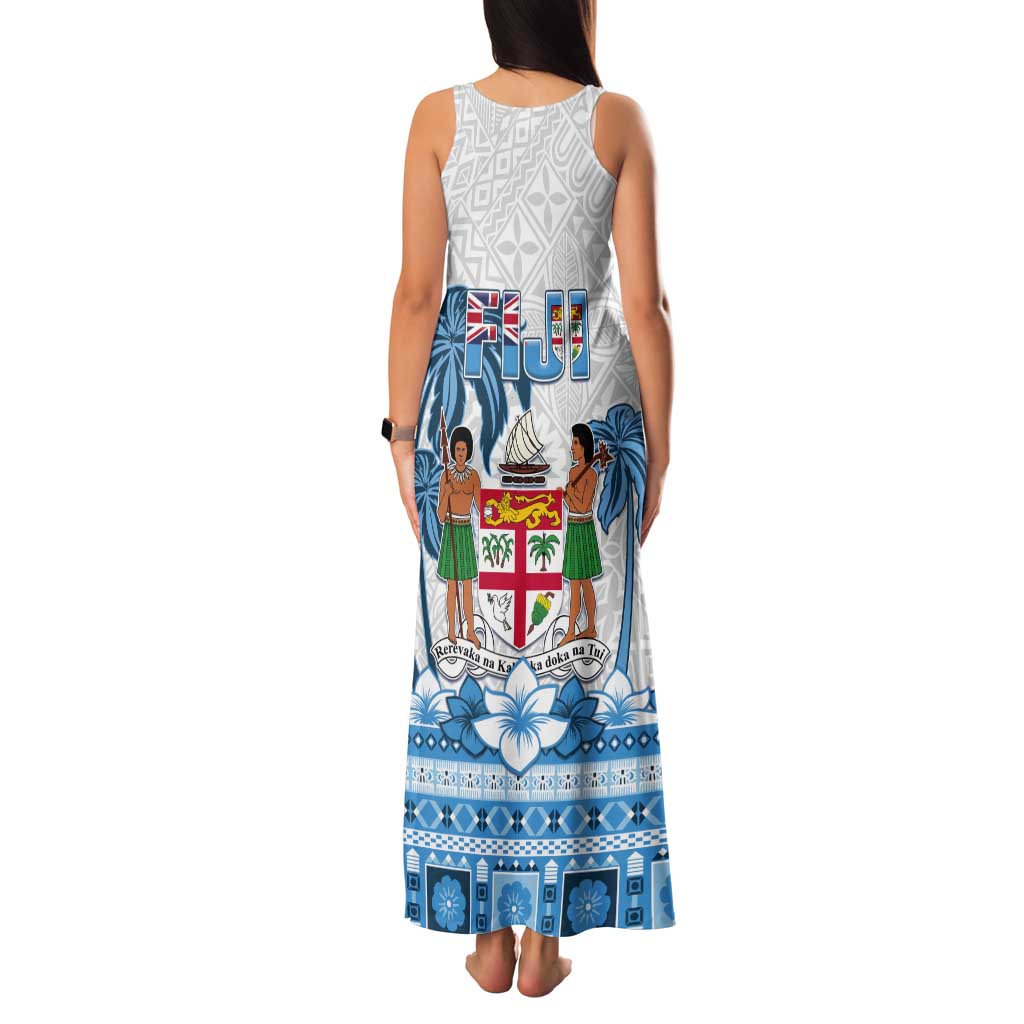 Fiji 679 Constitution Day Tank Maxi Dress Fijian Tapa Pattern