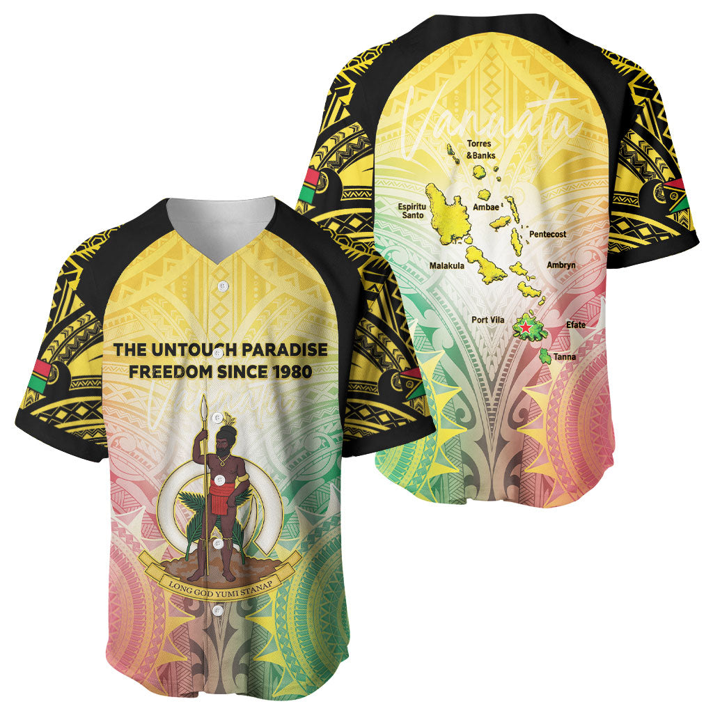 Vanuatu Independence Day Baseball Jersey The Untouched Paradise