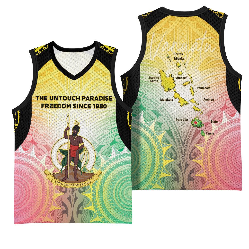 Vanuatu Independence Day Basketball Jersey The Untouched Paradise