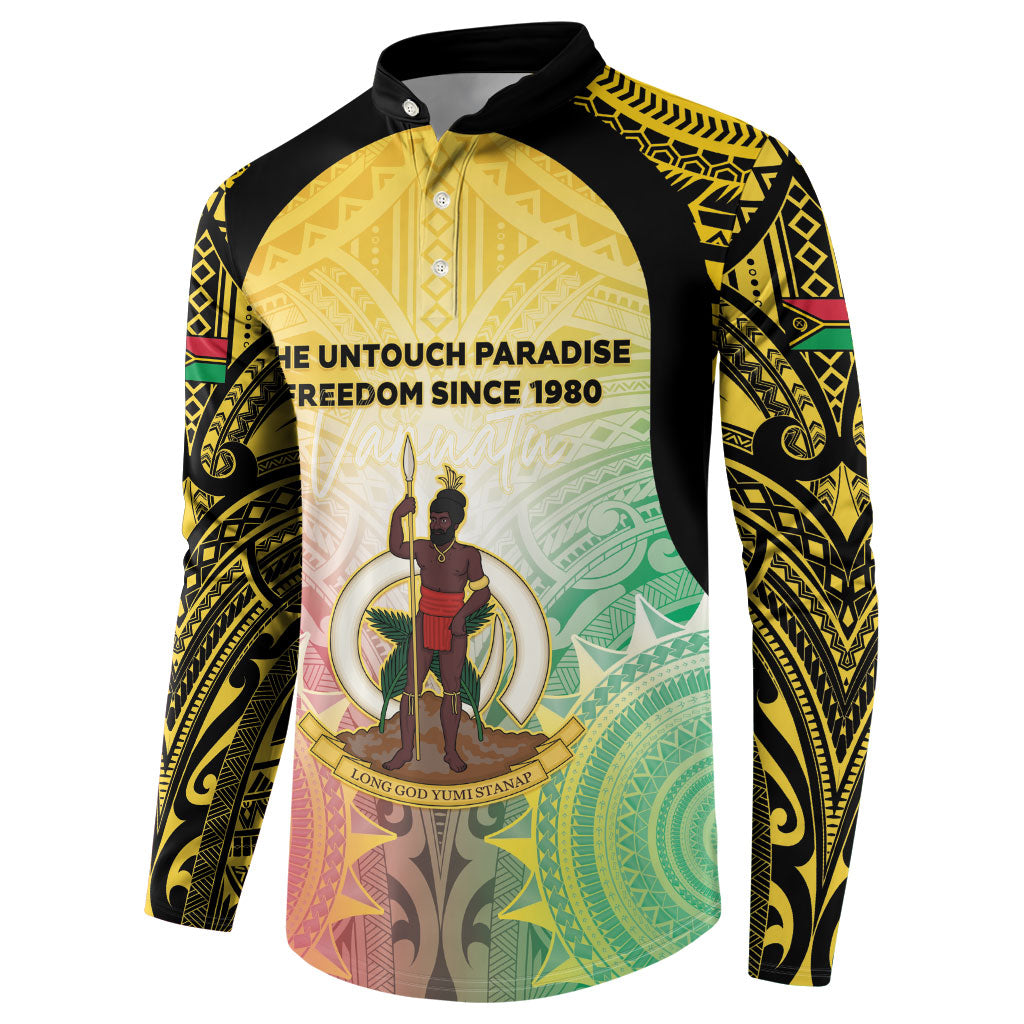 Vanuatu Independence Day Button Sweatshirt The Untouched Paradise