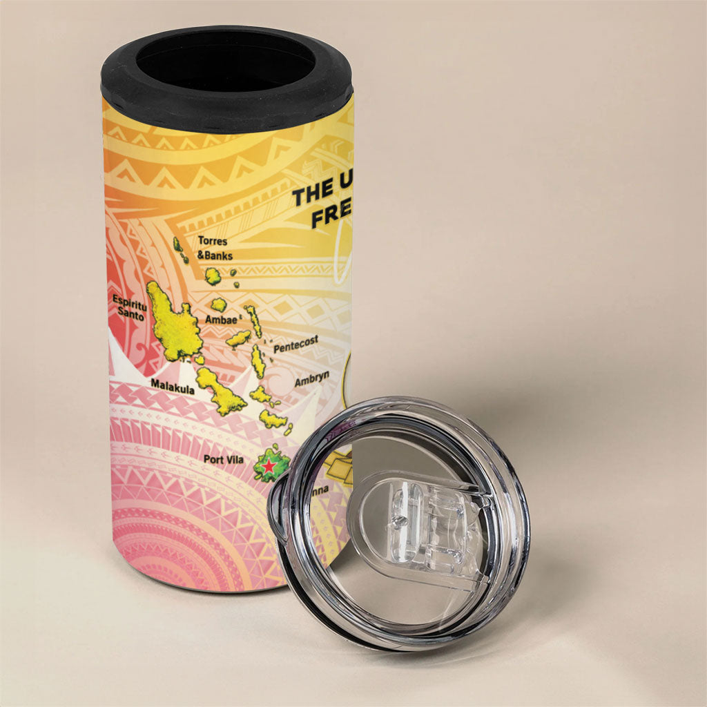 Vanuatu Independence Day 4 in 1 Can Cooler Tumbler The Untouched Paradise