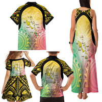 Vanuatu Independence Day Family Matching Tank Maxi Dress and Hawaiian Shirt The Untouched Paradise