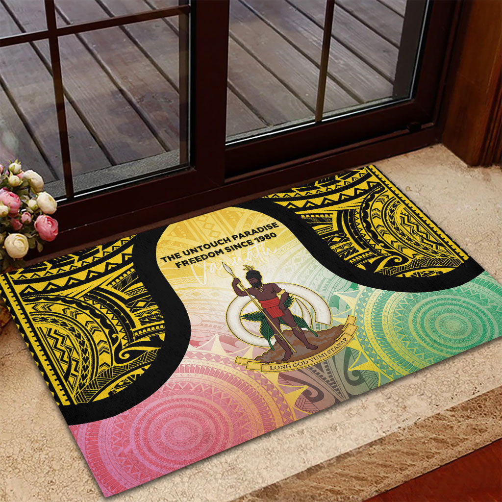 Vanuatu Independence Day Rubber Doormat The Untouched Paradise