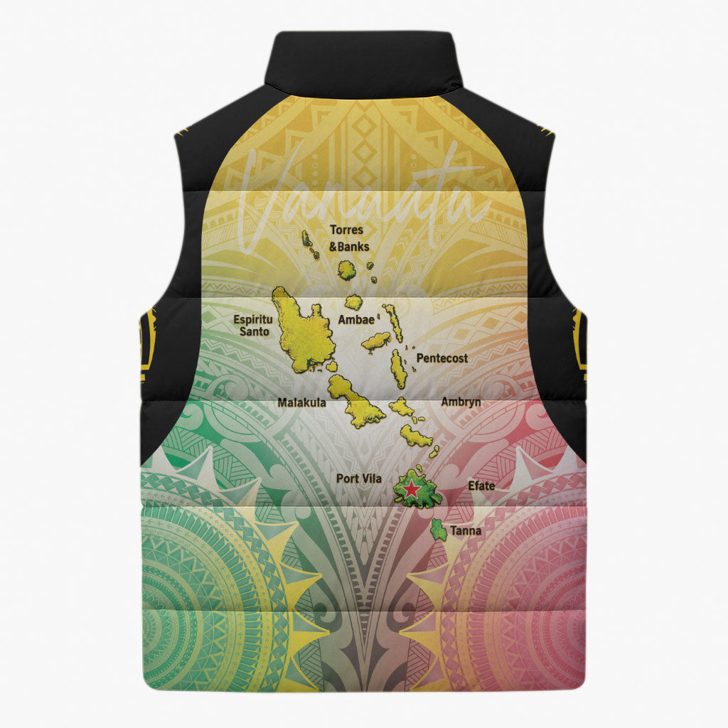 Vanuatu Independence Day Sleeveless Puffer Jacket The Untouched Paradise