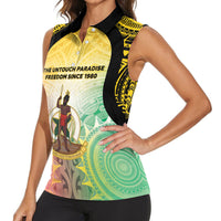 Vanuatu Independence Day Women Sleeveless Polo Shirt The Untouched Paradise