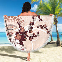 Bula Fiji Language Week Beach Blanket Fijian Tapa Pattern With Tagimoucia Flower