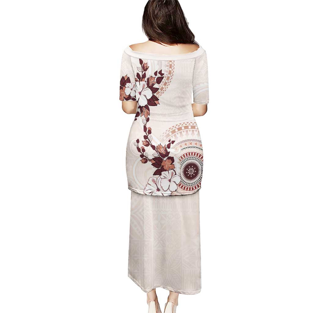 Bula Fiji Language Week Puletasi Fijian Tapa Pattern With Tagimoucia Flower LT05 - Polynesian Pride