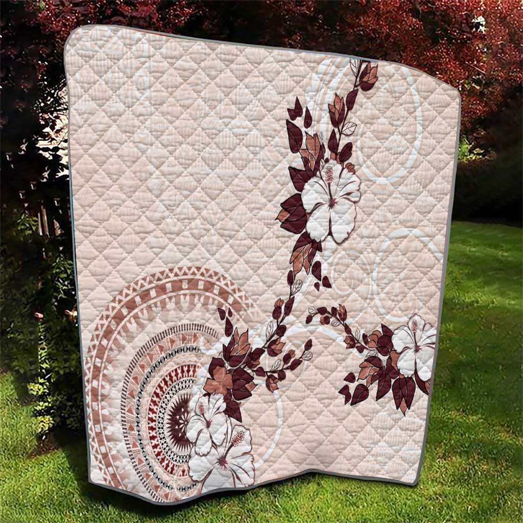 Bula Fiji Language Week Quilt Fijian Tapa Pattern With Tagimoucia Flower