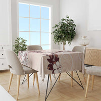 Bula Fiji Language Week Tablecloth Fijian Tapa Pattern With Tagimoucia Flower