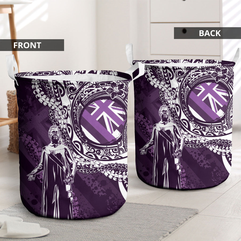 Hawaii Queen Liliuokalani Laundry Basket Hawaiian Maile Lei Flag Style LT05 - Polynesian Pride