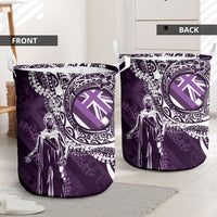 Hawaii Queen Liliuokalani Laundry Basket Hawaiian Maile Lei Flag Style LT05 - Polynesian Pride