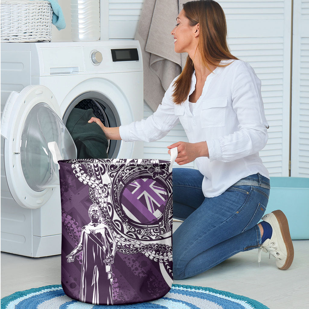 Hawaii Queen Liliuokalani Laundry Basket Hawaiian Maile Lei Flag Style LT05 - Polynesian Pride