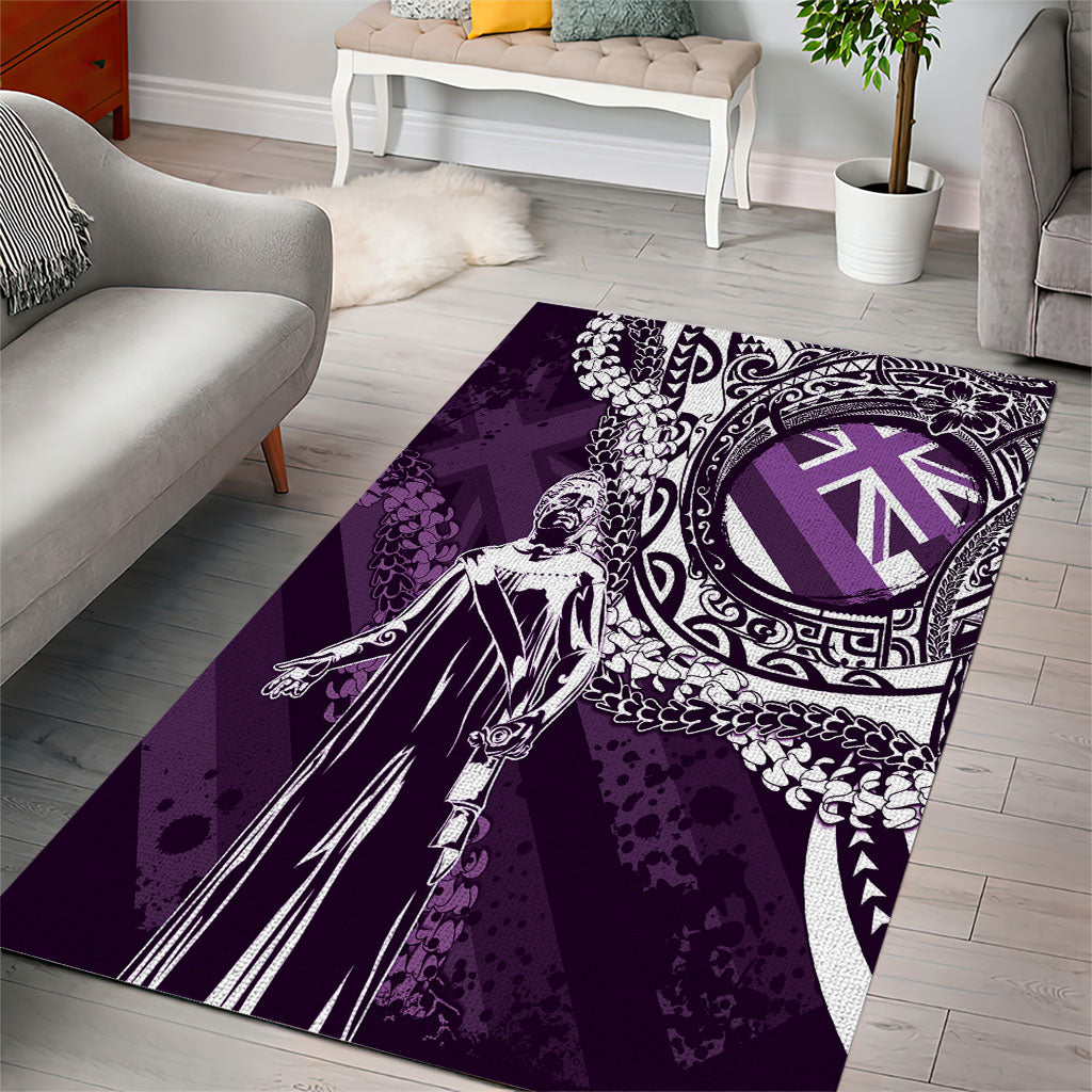 Hawaii Queen Liliuokalani Area Rug Hawaiian Maile Lei Flag Style LT05 - Polynesian Pride