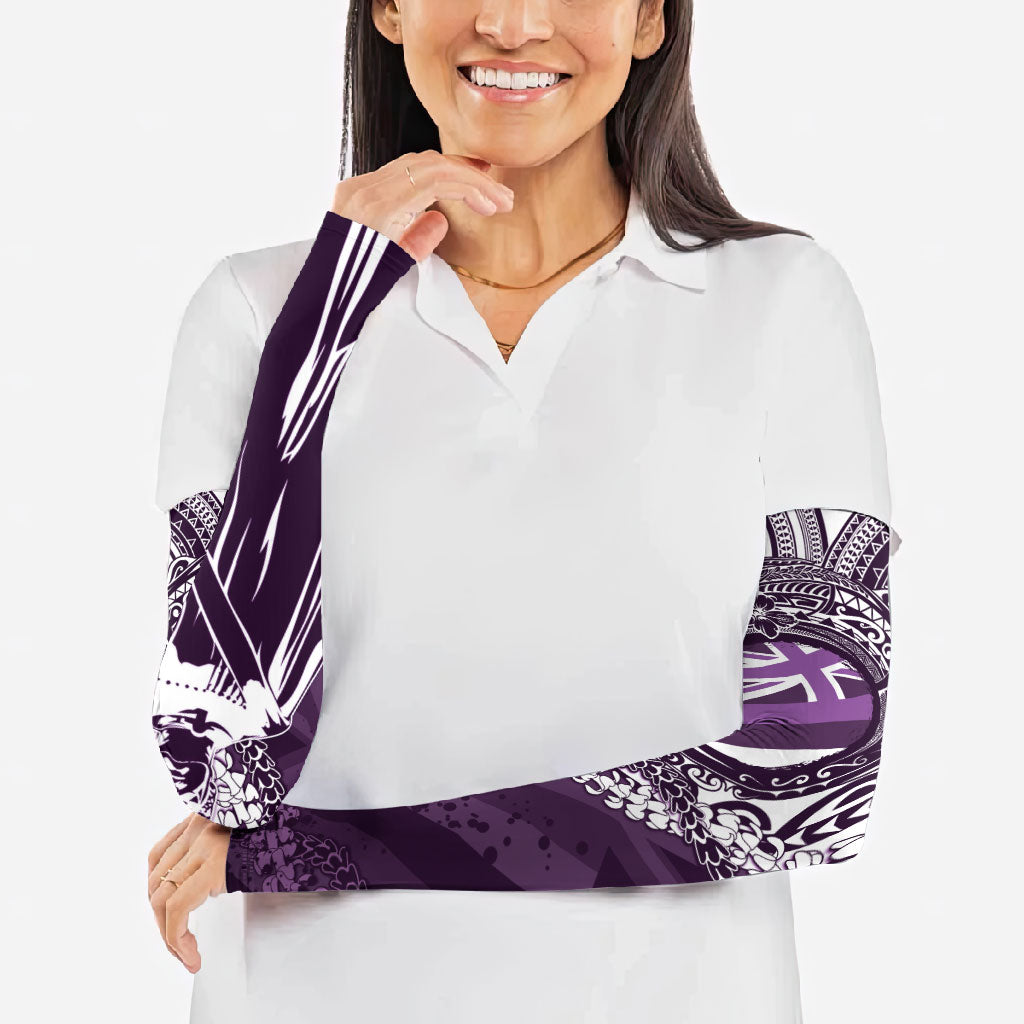 Hawaii Queen Liliuokalani Arm Sleeves Hawaiian Maile Lei Flag Style LT05 - Polynesian Pride