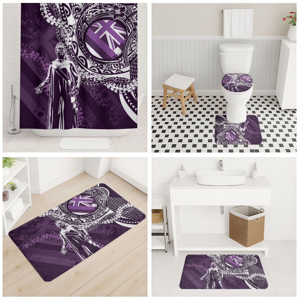 Hawaii Queen Liliuokalani Bathroom Set Hawaiian Maile Lei Flag Style LT05 - Polynesian Pride