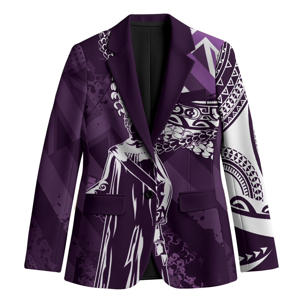 Hawaii Queen Liliuokalani Blazer Hawaiian Maile Lei Flag Style