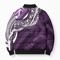 Hawaii Queen Liliuokalani Bomber Puffer Jacket Hawaiian Maile Lei Flag Style LT05 - Polynesian Pride