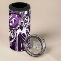 Hawaii Queen Liliuokalani 4 in 1 Can Cooler Tumbler Hawaiian Maile Lei Flag Style LT05 - Polynesian Pride