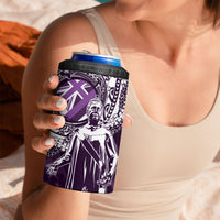 Hawaii Queen Liliuokalani 4 in 1 Can Cooler Tumbler Hawaiian Maile Lei Flag Style LT05 - Polynesian Pride