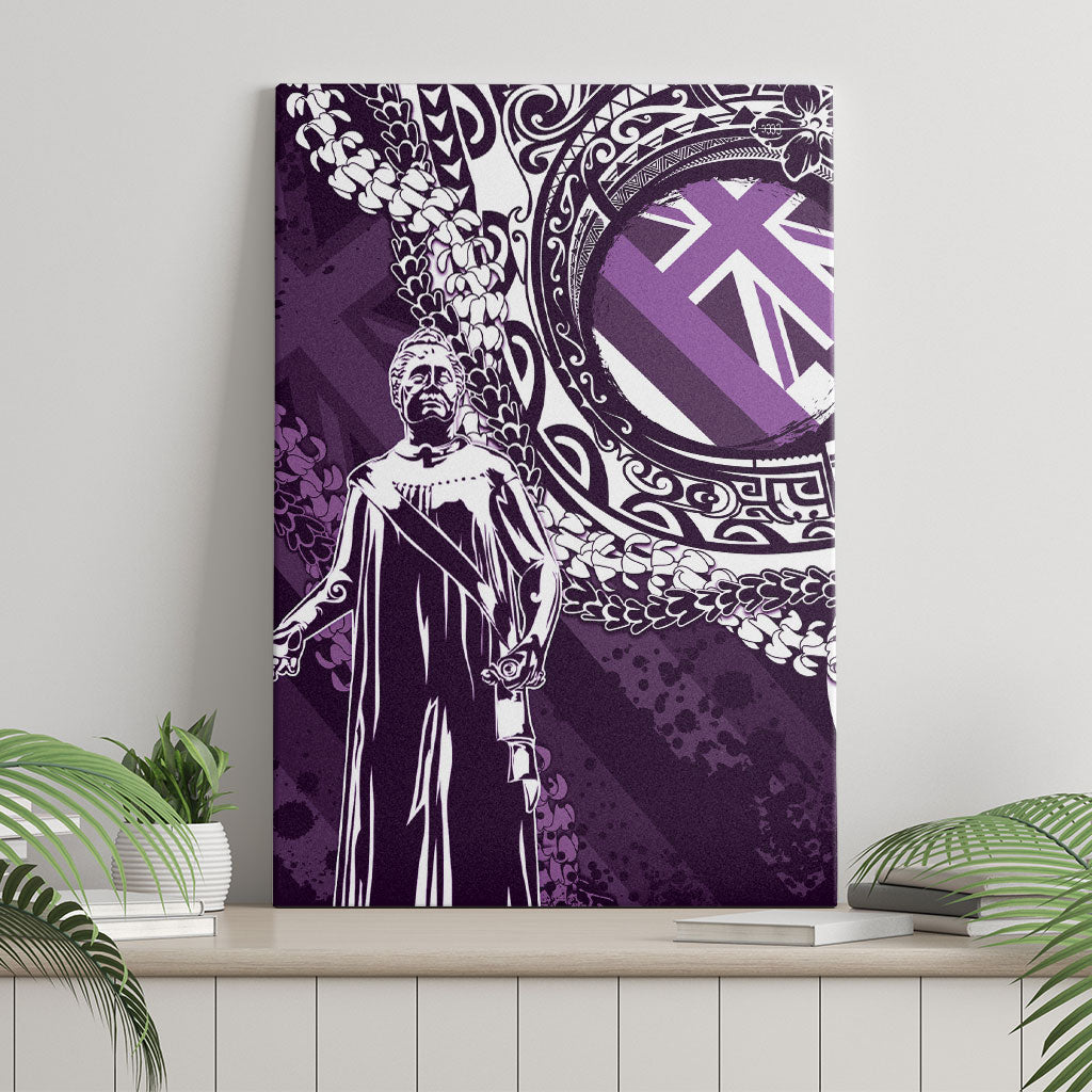 Hawaii Queen Liliuokalani Canvas Wall Art Hawaiian Maile Lei Flag Style LT05 - Polynesian Pride
