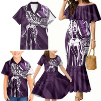 Hawaii Queen Liliuokalani Family Matching Mermaid Dress and Hawaiian Shirt Hawaiian Maile Lei Flag Style LT05 - Polynesian Pride