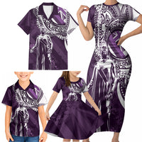 Hawaii Queen Liliuokalani Family Matching Short Sleeve Bodycon Dress and Hawaiian Shirt Hawaiian Maile Lei Flag Style LT05 - Polynesian Pride