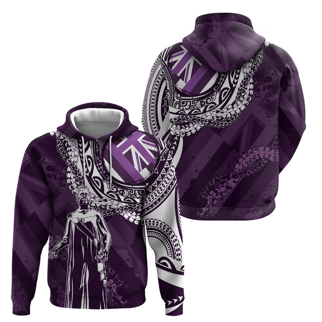 Hawaii Queen Liliuokalani Hoodie Hawaiian Maile Lei Flag Style LT05 - Polynesian Pride