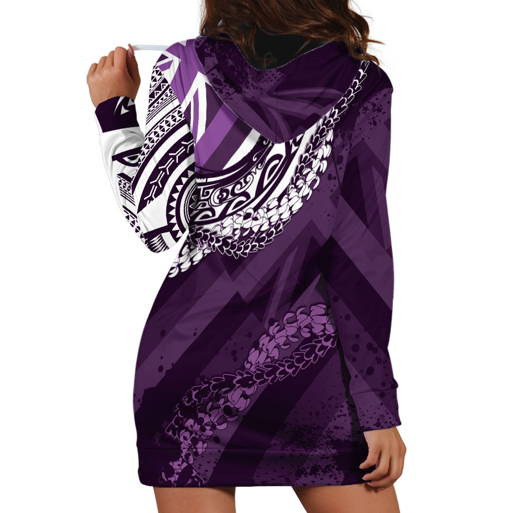 Hawaii Queen Liliuokalani Hoodie Dress Hawaiian Maile Lei Flag Style LT05 - Polynesian Pride