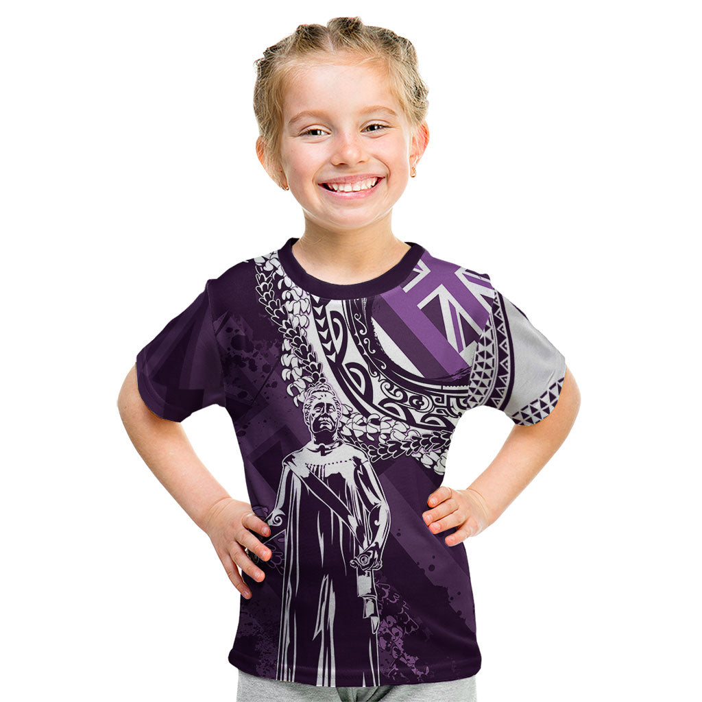 Hawaii Queen Liliuokalani Kid T Shirt Hawaiian Maile Lei Flag Style