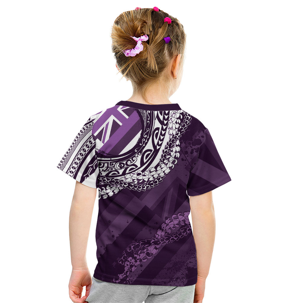 Hawaii Queen Liliuokalani Kid T Shirt Hawaiian Maile Lei Flag Style LT05 - Polynesian Pride